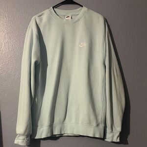Nike Men's Light Blue Crewneck Sweater